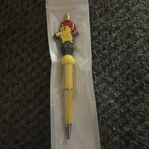 Hand Crafted Yellow and Black Character Pen